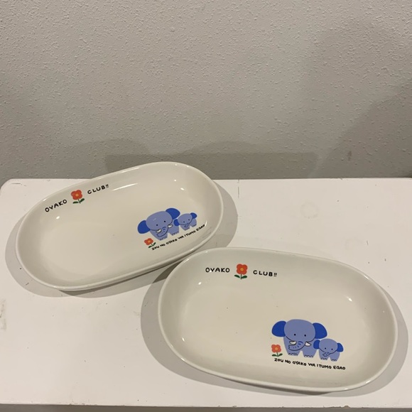 2 OYAKO CLUB ZOU NO OYAKO WA ITUMO EGAO PLATES